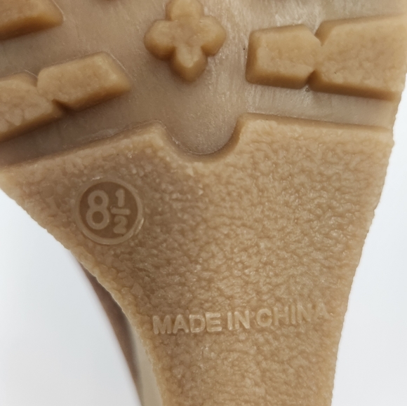 Kelsi Dagger Tan Brown Suede Wedge Lace Up Bootie Womens 8.5 - Picture 9 of 13